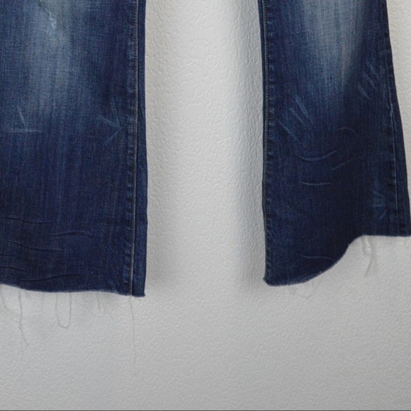 Vigoss Flare‎ Leg Raw Hem Distressed Jeans Size 5 - Picture 8 of 14